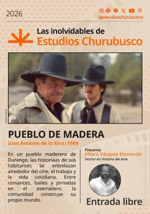 Cartel de Pueblo de madera